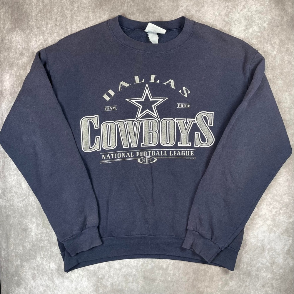 Vintage Dallas Cowboys NFL Sweatshirt Mens Large Navy Blue 2001 CSA Crewneck